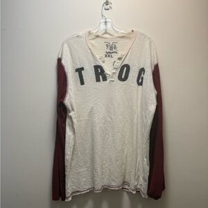 RWB Long Sleeve Henley Shirt TROG size 2x Men